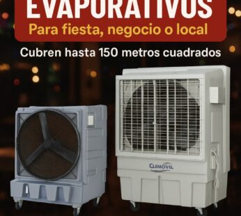 Renta de enfriadores evaporativos, enfrían áreas desde 50mts hasta 150mts