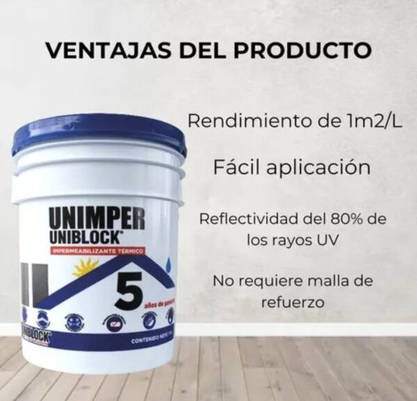 Impermeabilizante térmico Unimper de Uniblock. - Image 2