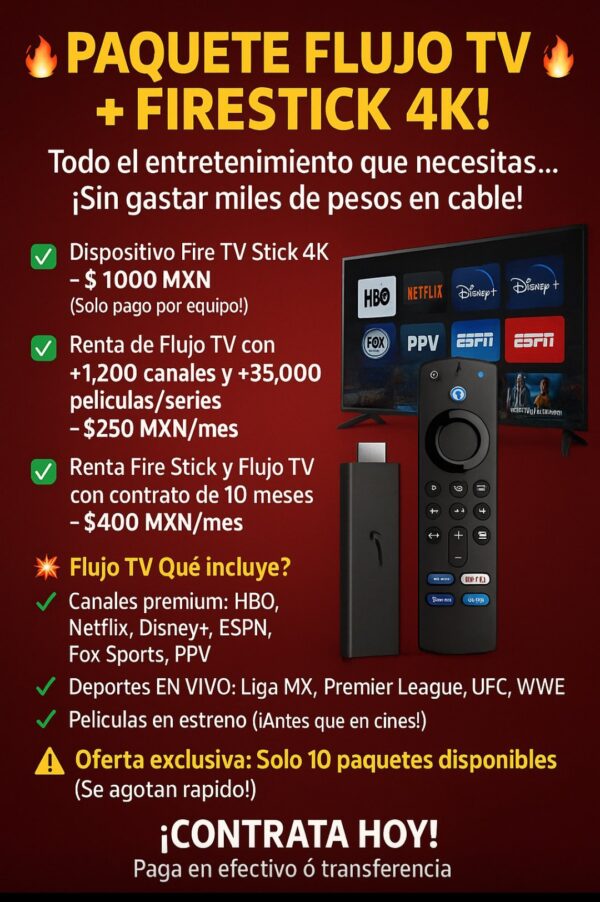 Fire TV Stick con Flujo TV
